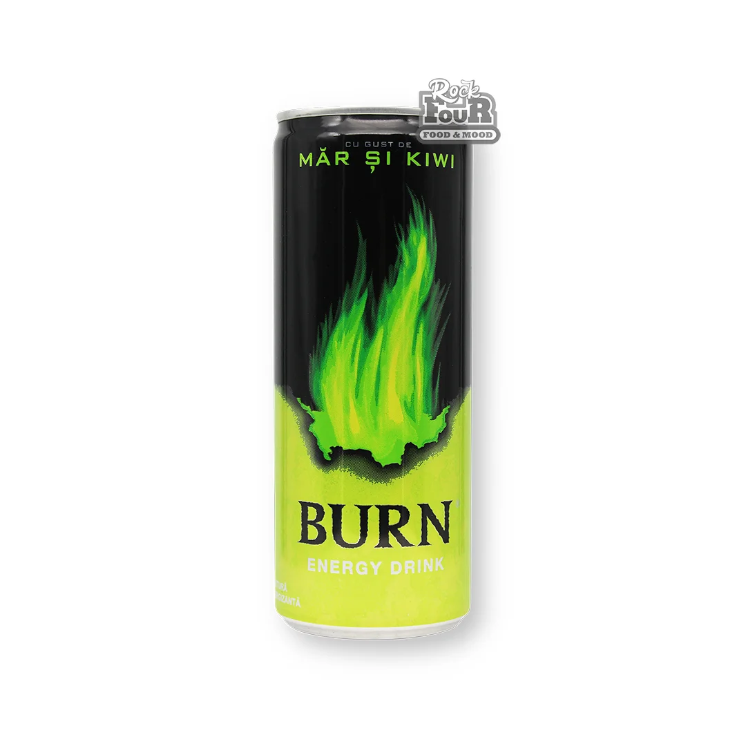 Ըմպելիք էներգետիկ «Burn» գազավորված, խնձորի և կիվիի համով 250մլ